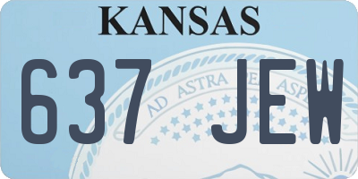 KS license plate 637JEW