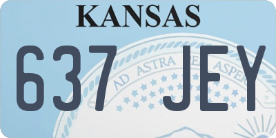 KS license plate 637JEY