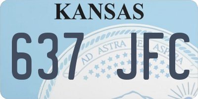 KS license plate 637JFC