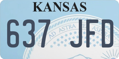 KS license plate 637JFD