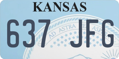 KS license plate 637JFG