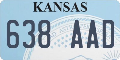 KS license plate 638AAD