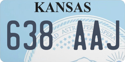 KS license plate 638AAJ