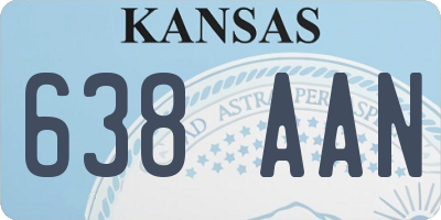 KS license plate 638AAN