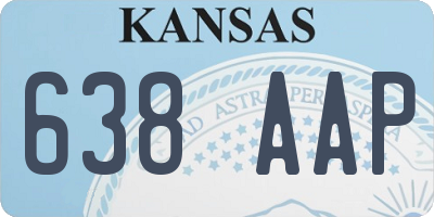 KS license plate 638AAP