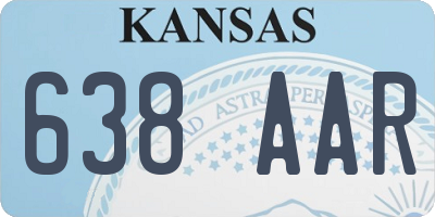 KS license plate 638AAR