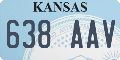KS license plate 638AAV