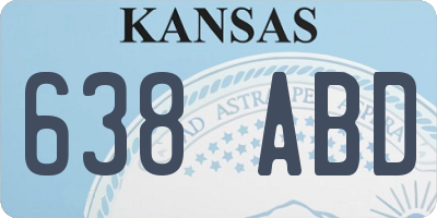 KS license plate 638ABD