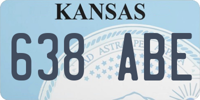 KS license plate 638ABE