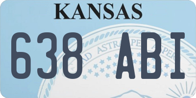 KS license plate 638ABI