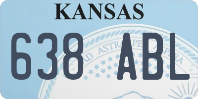 KS license plate 638ABL
