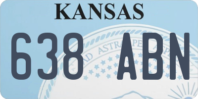 KS license plate 638ABN
