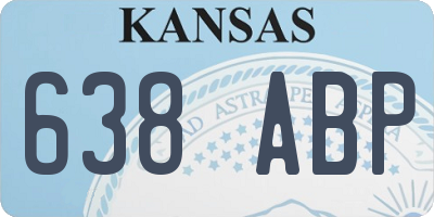 KS license plate 638ABP