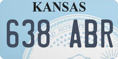 KS license plate 638ABR