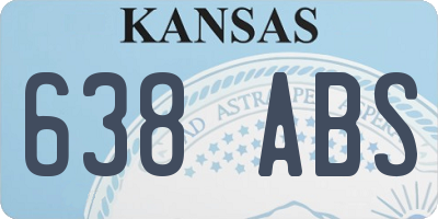 KS license plate 638ABS