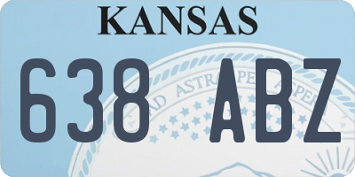 KS license plate 638ABZ