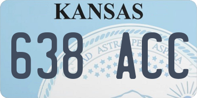 KS license plate 638ACC