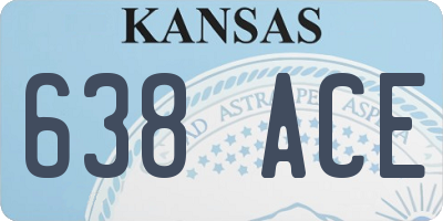 KS license plate 638ACE