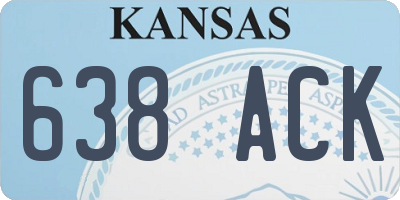 KS license plate 638ACK