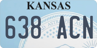 KS license plate 638ACN