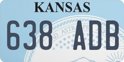 KS license plate 638ADB