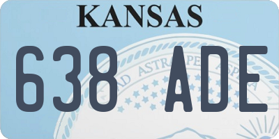 KS license plate 638ADE