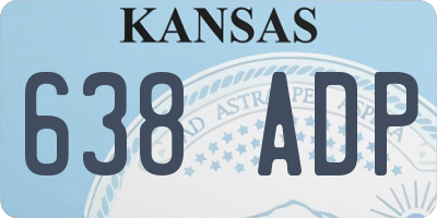 KS license plate 638ADP