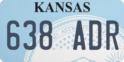 KS license plate 638ADR