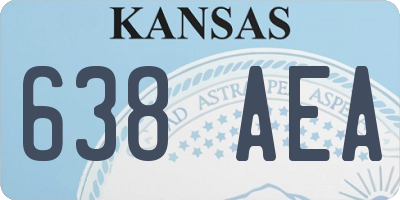 KS license plate 638AEA