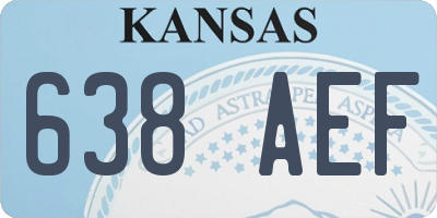 KS license plate 638AEF