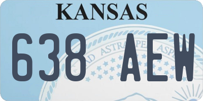 KS license plate 638AEW