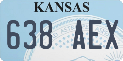 KS license plate 638AEX