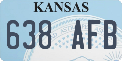KS license plate 638AFB