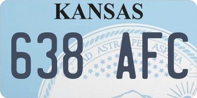 KS license plate 638AFC