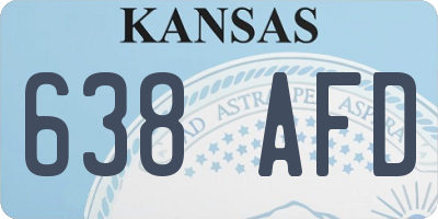 KS license plate 638AFD