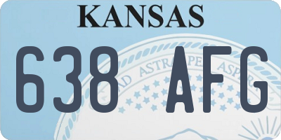 KS license plate 638AFG