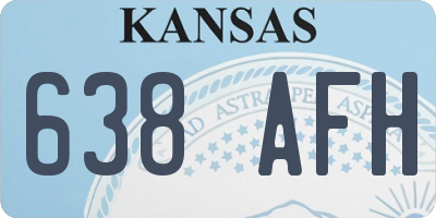 KS license plate 638AFH