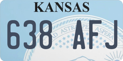 KS license plate 638AFJ