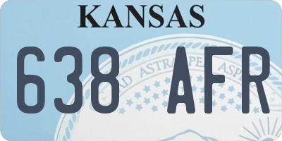 KS license plate 638AFR