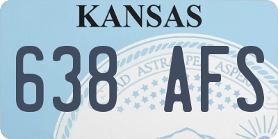 KS license plate 638AFS