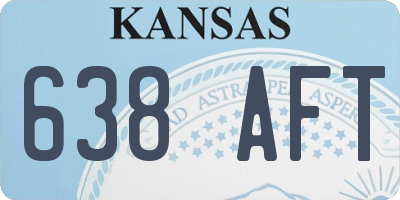 KS license plate 638AFT
