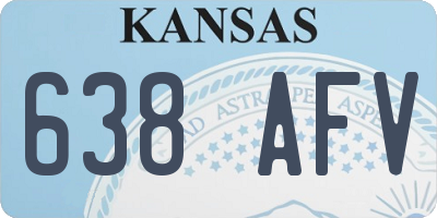 KS license plate 638AFV