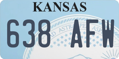 KS license plate 638AFW