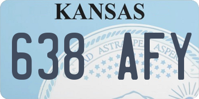 KS license plate 638AFY