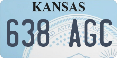 KS license plate 638AGC