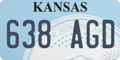 KS license plate 638AGD