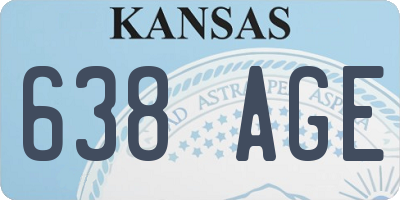 KS license plate 638AGE
