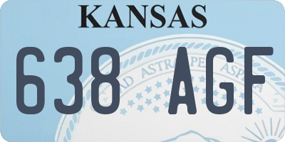 KS license plate 638AGF