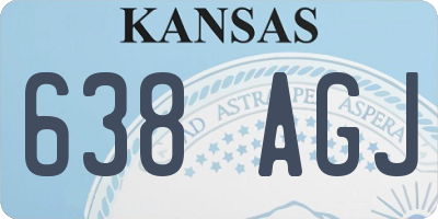 KS license plate 638AGJ