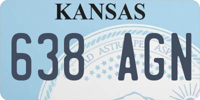 KS license plate 638AGN